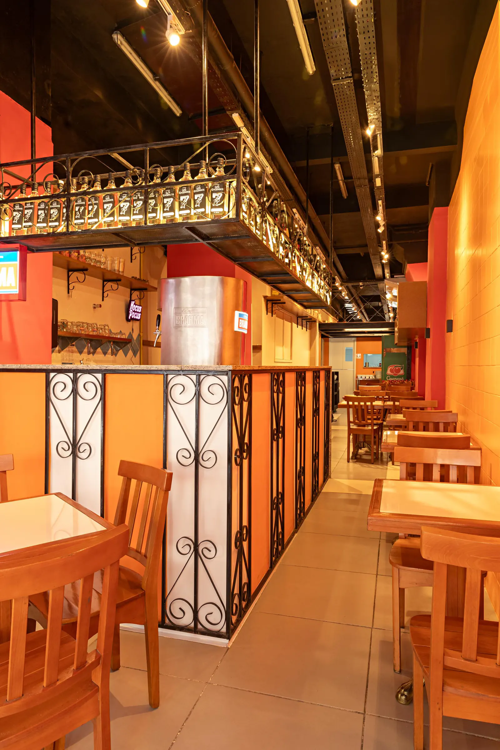 Inside the front bar of Copacabana.