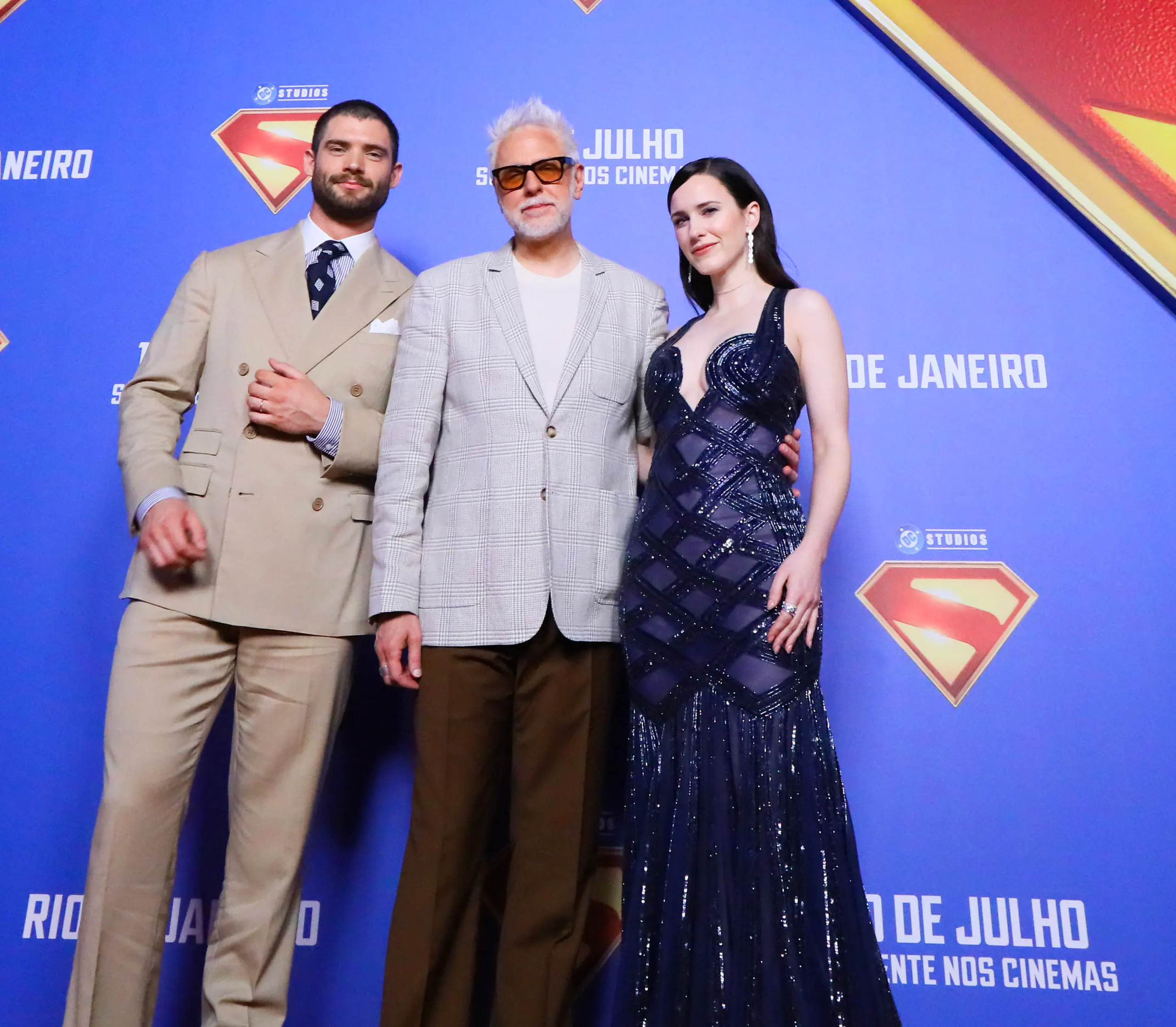 Elenco de Superman en Río de Janeiro durante evento en Cine Odeon