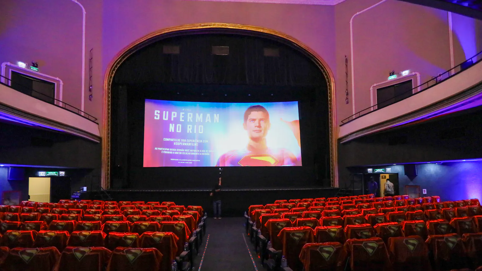 Elenco de Superman en Río de Janeiro durante evento en Cine Odeon