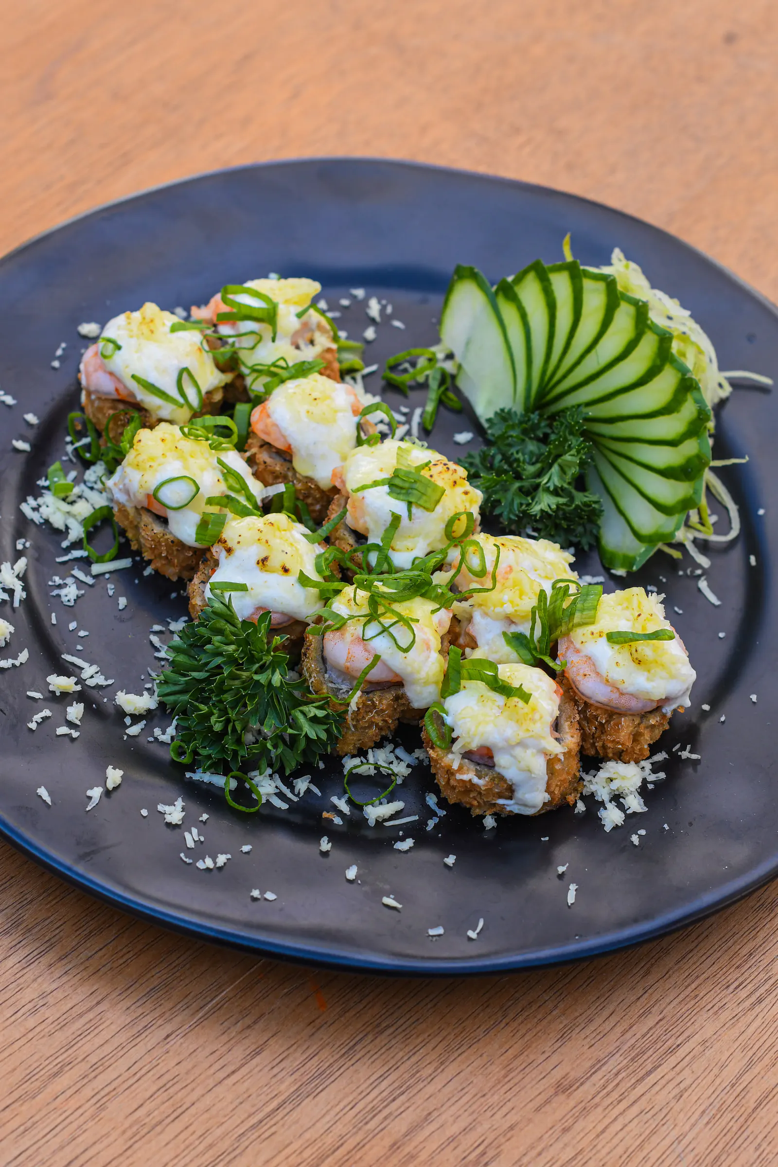 Sushi Maré - Hot Arretado (Hot Philadelphia de camarón c/ cream cheese y crema de queso coajo de la casa gratinado a la mesa)