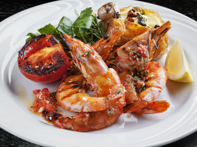 Crevettes avec mini cres